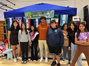 students with storyteller
